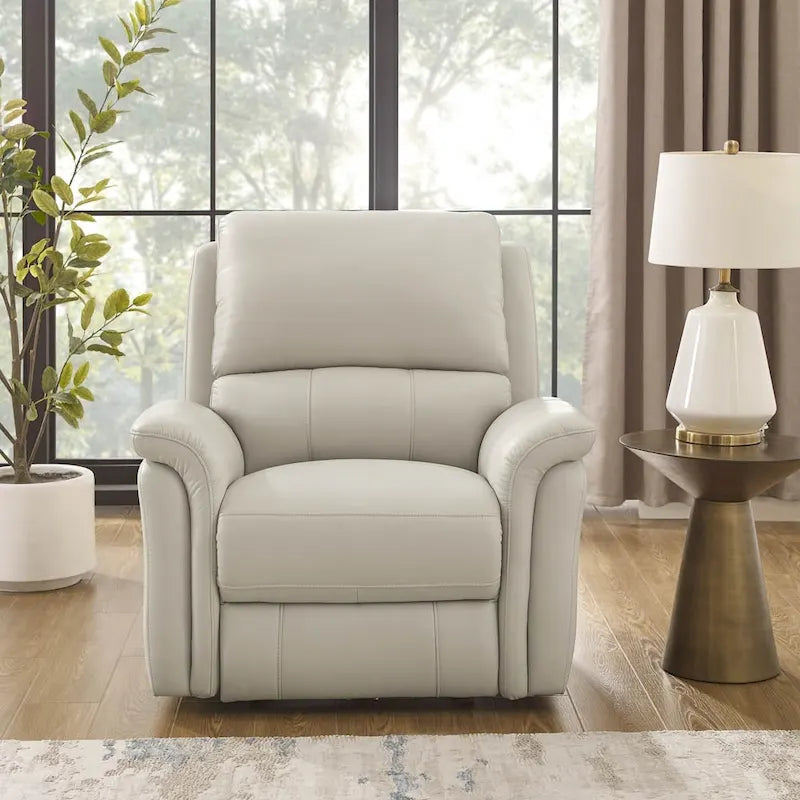 Hydeline Erindale bank, loveseat en fauteuil van volnerfleer met elektrische zero-gravityverstelling en verstelbare hoofdsteun