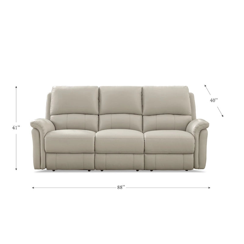 Hydeline Erindale bank, loveseat en fauteuil van volnerfleer met elektrische zero-gravityverstelling en verstelbare hoofdsteun