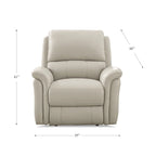 Hydeline Erindale bank, loveseat en fauteuil van volnerfleer met elektrische zero-gravityverstelling en verstelbare hoofdsteun