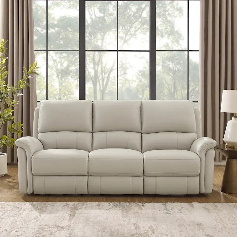 Hydeline Erindale bank, loveseat en fauteuil van volnerfleer met elektrische zero-gravityverstelling en verstelbare hoofdsteun