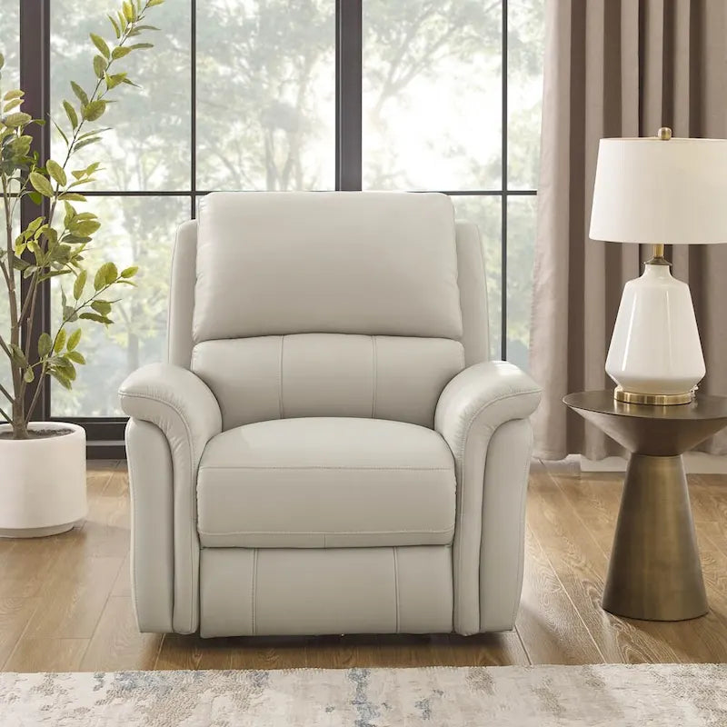 Hydeline Erindale bank, loveseat en fauteuil van volnerfleer met elektrische zero-gravityverstelling en verstelbare hoofdsteun