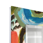 Set van een kasttafel en spiegel van kunstglas met bloemmotief uit de serie Secret Garden