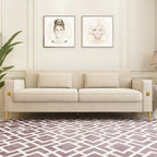 Sofá biplaza moderno tapizado de terciopelo capitoné con cojines y almohadas extraíbles - 85.63 in.D x 30.31 in.W x 30.51 in.H