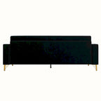 Sofá biplaza moderno tapizado de terciopelo capitoné con cojines y almohadas extraíbles - 85.63 in.D x 30.31 in.W x 30.51 in.H