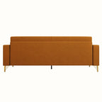 Sofá biplaza moderno tapizado de terciopelo capitoné con cojines y almohadas extraíbles - 85.63 in.D x 30.31 in.W x 30.51 in.H