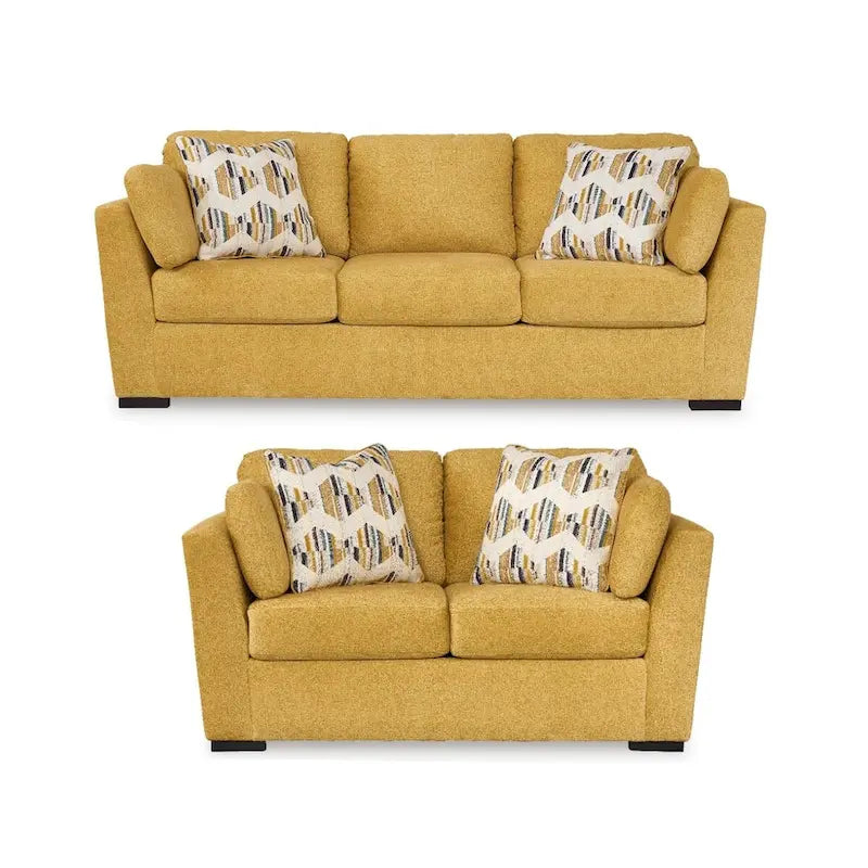 Roundhill Furniture Clareen 2 részes nappaligarnitúra, kanapé és kétszemélyes kanapé