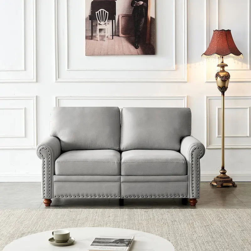 Sofa mit Leinenbezug und Stauraum
