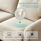 Sofa mit Leinenbezug und Stauraum