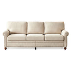 Sofa mit Leinenbezug und Stauraum