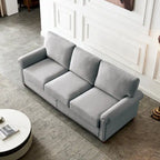 Sofa mit Leinenbezug und Stauraum