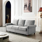 Sofa mit Leinenbezug und Stauraum
