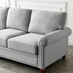 Sofa mit Leinenbezug und Stauraum
