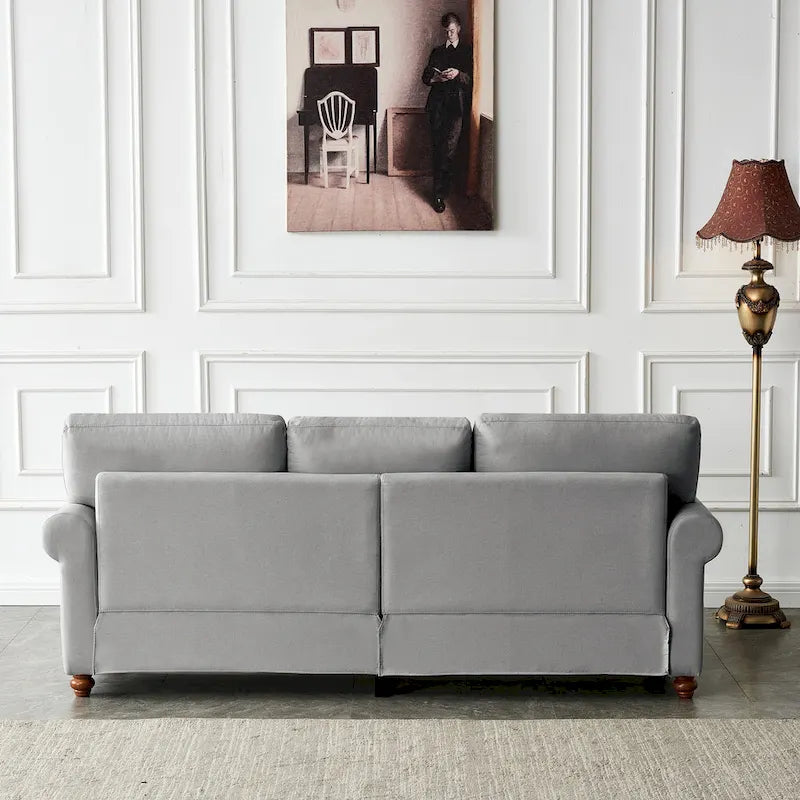 Sofa mit Leinenbezug und Stauraum