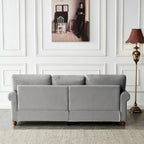 Sofa mit Leinenbezug und Stauraum
