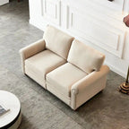 Sofa mit Leinenbezug und Stauraum