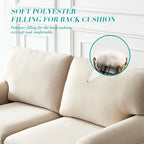 Sofa mit Leinenbezug und Stauraum