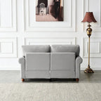 Sofa mit Leinenbezug und Stauraum