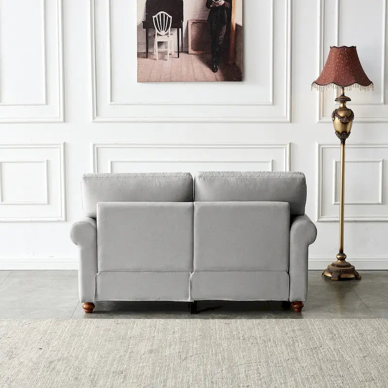Sofa mit Leinenbezug und Stauraum