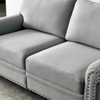 Sofa mit Leinenbezug und Stauraum