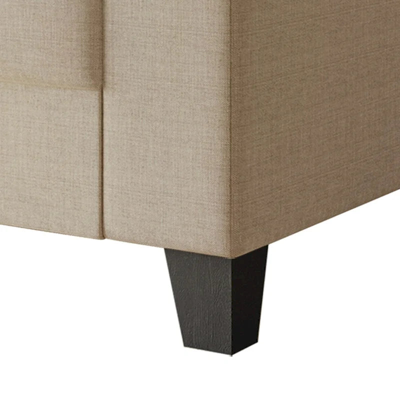 Lniana tapicerowana sofa loveseat CraftPorch w prostym stylu