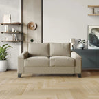 Lniana tapicerowana sofa loveseat CraftPorch w prostym stylu