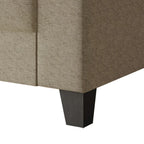 Lniana tapicerowana sofa loveseat CraftPorch w prostym stylu