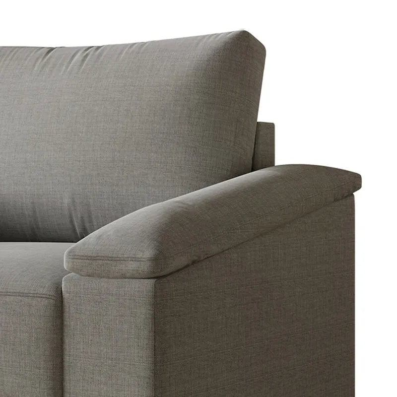 Lniana tapicerowana sofa loveseat CraftPorch w prostym stylu
