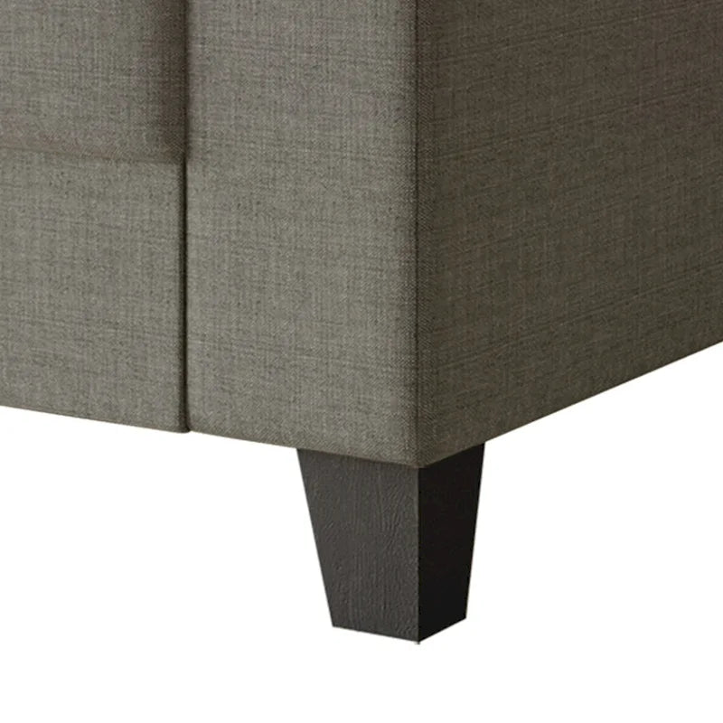Lniana tapicerowana sofa loveseat CraftPorch w prostym stylu