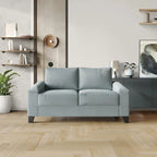 Lniana tapicerowana sofa loveseat CraftPorch w prostym stylu