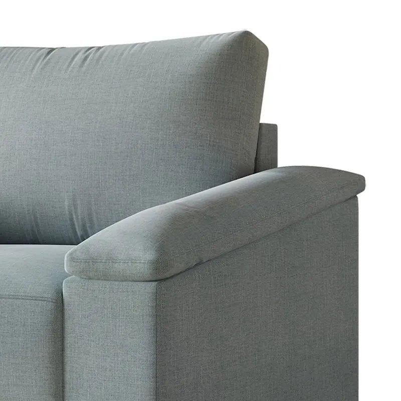 Lniana tapicerowana sofa loveseat CraftPorch w prostym stylu