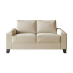 Lniana tapicerowana sofa loveseat CraftPorch w prostym stylu