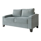 Lniana tapicerowana sofa loveseat CraftPorch w prostym stylu