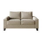 Lniana tapicerowana sofa loveseat CraftPorch w prostym stylu