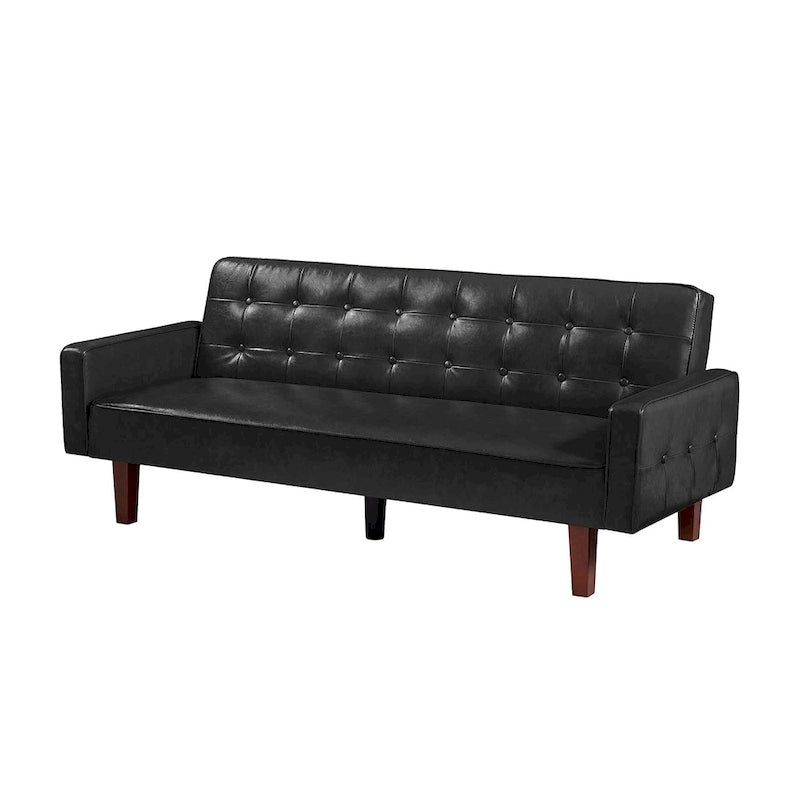 Vuodesohva, futon-vuodesohva, keinonahkainen kahden istuttavan sohvan futon, kahden istuttavan sohvan vuode olohuoneeseen tai vieras