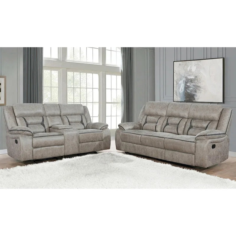 Manuell verstellbares PU-Sofa-Set in Taupe