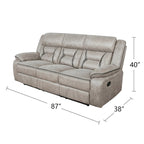 Manuell verstellbares PU-Sofa-Set in Taupe