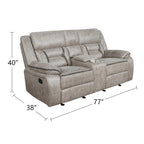 Manuell verstellbares PU-Sofa-Set in Taupe