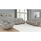 Manuell verstellbares PU-Sofa-Set in Taupe