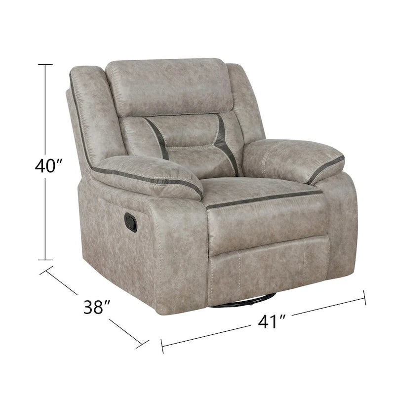 Manuell verstellbares PU-Sofa-Set in Taupe