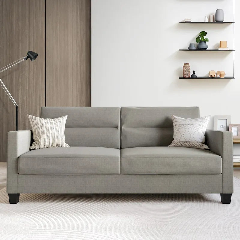 Czysty i minimalistyczny 3-częściowy zestaw do salonu CraftPorch z tapicerką lnianą