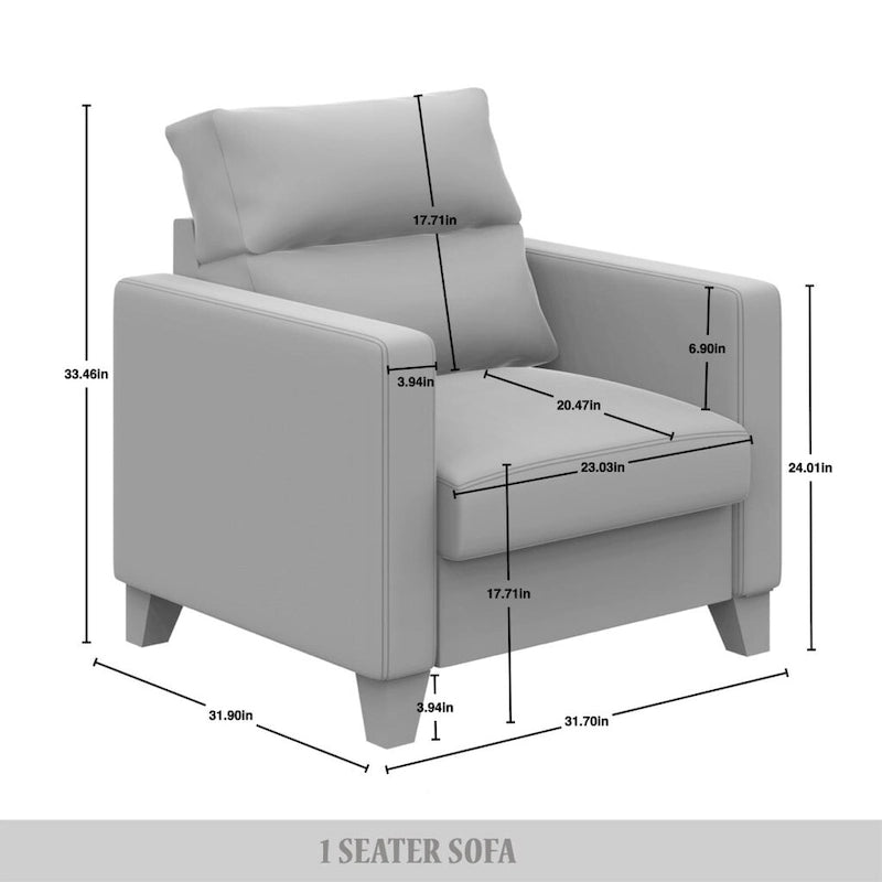 Czysty i minimalistyczny 3-częściowy zestaw do salonu CraftPorch z tapicerką lnianą
