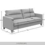 Czysty i minimalistyczny 3-częściowy zestaw do salonu CraftPorch z tapicerką lnianą