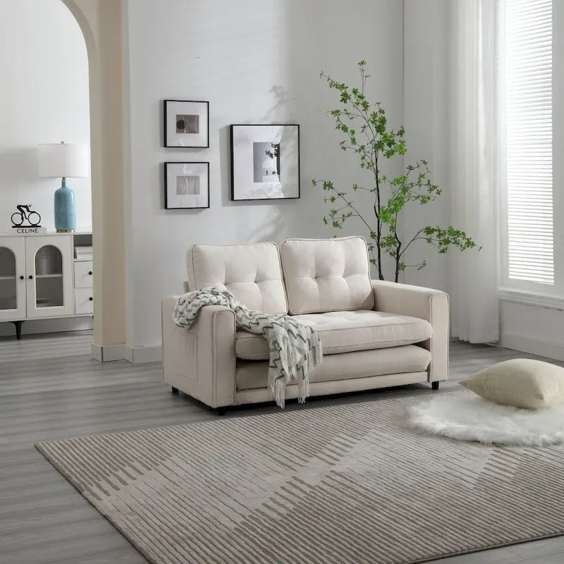 Sofá de terciopelo plegable en 3 partes, sofá cama convertible extraíble