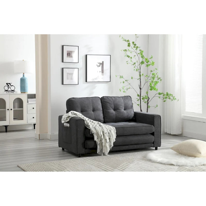 Sofá de terciopelo plegable en 3 partes, sofá cama convertible extraíble