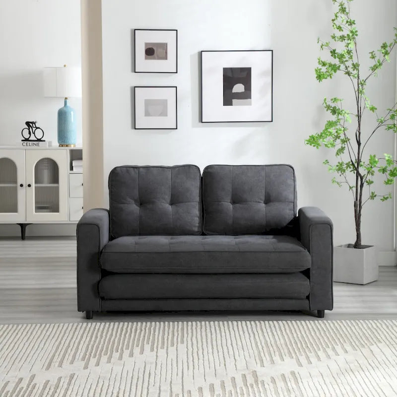 Sofá de terciopelo plegable en 3 partes, sofá cama convertible extraíble