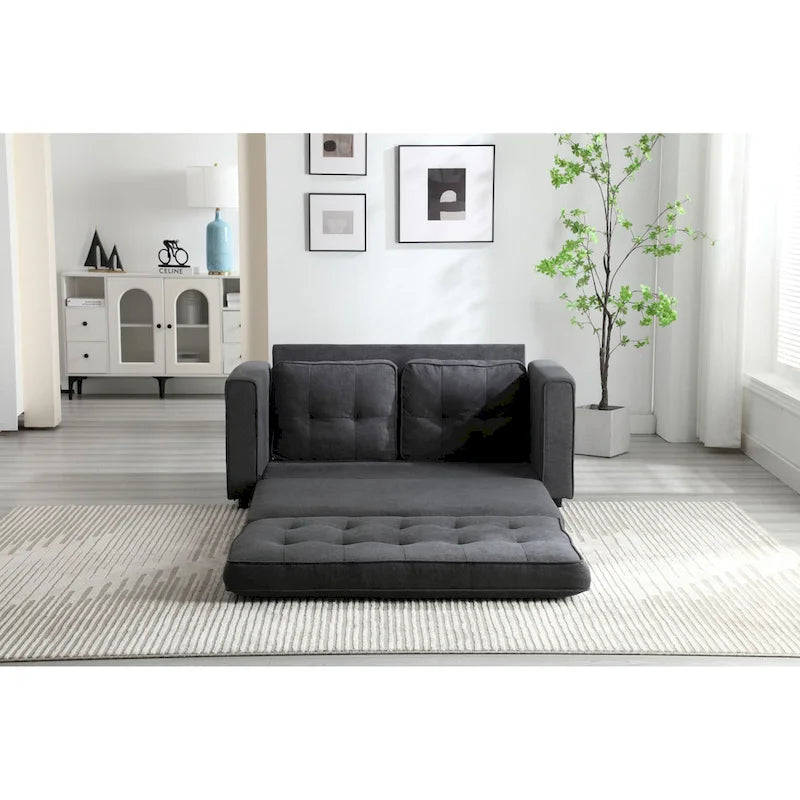 Sofá de terciopelo plegable en 3 partes, sofá cama convertible extraíble