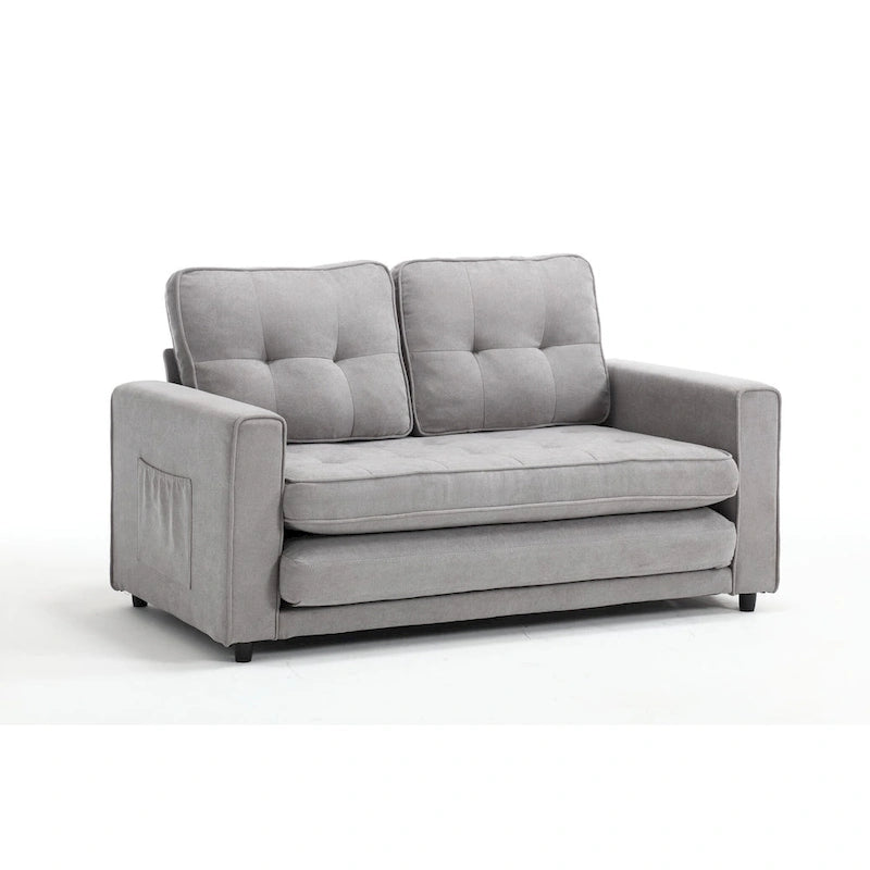 Sofá de terciopelo plegable en 3 partes, sofá cama convertible extraíble