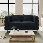 Modulares Ecksofa Ouyessir aus Teddy-Stoff, modernes L-Form-Sofa für 2/3/4 Personen mit Kissen