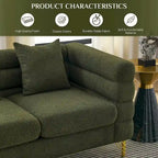 Modulares Ecksofa Ouyessir aus Teddy-Stoff, modernes L-Form-Sofa für 2/3/4 Personen mit Kissen