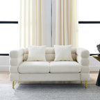 Modulares Ecksofa Ouyessir aus Teddy-Stoff, modernes L-Form-Sofa für 2/3/4 Personen mit Kissen